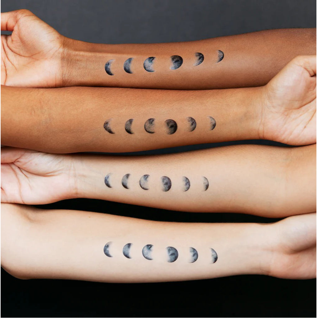 this moon phase tattoo is my clients way of celebrating the birth of their  child, what do you think? : r/TattooDesigns